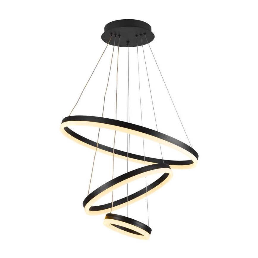 Светодиодная регулируемая люстра на тросе LED/85 Вт/230 В 3000-6500K диаметр 60 см + пульт дистанционного управления