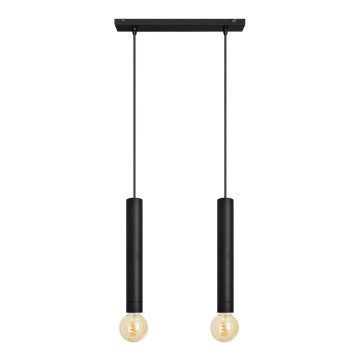 Светодиодная люстра на тросе TUBA 2xE27/15W/230V черная