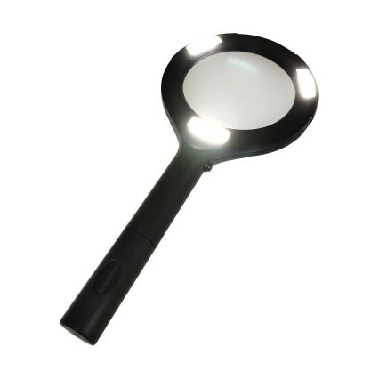 Светодиодная лупа с 3× увеличением и подсветкой LED/3W/2xAA, класс защиты IP22
