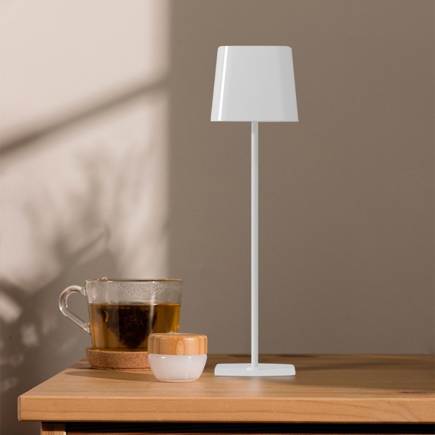 Светодиодная магнитная сенсорная настольная лампа на солнечной батарее с регулированием яркости LED/5W/5V 3000-6000K 3600 mAh IP65 белый