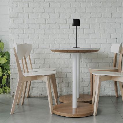 Светодиодная магнитная сенсорная настольная лампа на солнечной батарее с регулированием яркости LED/5W/5V 3000-6000K 3600 mAh IP65 черный