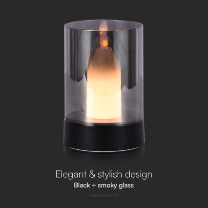 Светодиодная настольная аккумуляторная лампа с регулированием яркости LED/2W/5V 3000K 2400 mAh черный