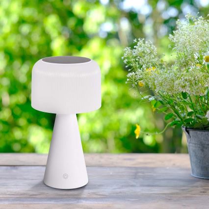 Светодиодная сенсорная настольная лампа на солнечной батарее с регулированием яркости LIMA LED/3,7V 1800 mAh 3000/4000/5000K IP44 белый