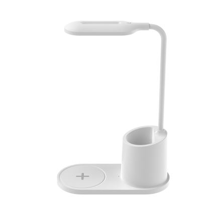 Светодиодная настольная лампа с беспроводной зарядкой LED/3W/5V белая