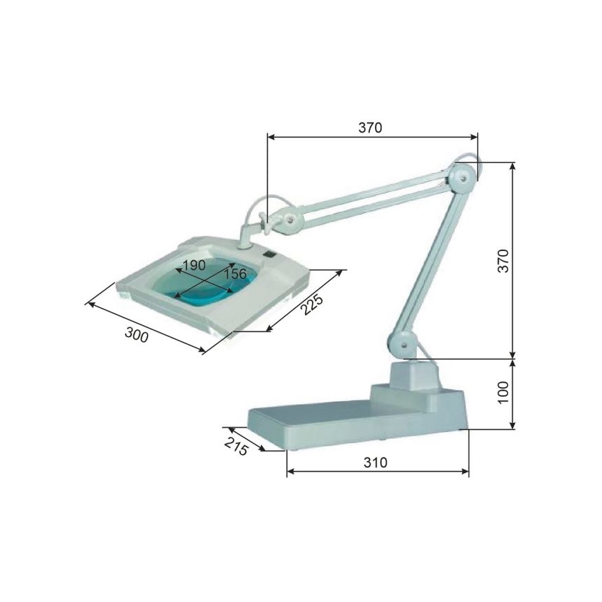Светодиодная настольная лампа с лупой LED/12W/12/230V