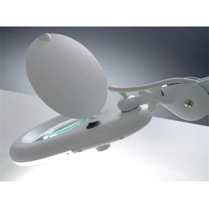 Светодиодная настольная лампа с лупой LED/9W/230V белая