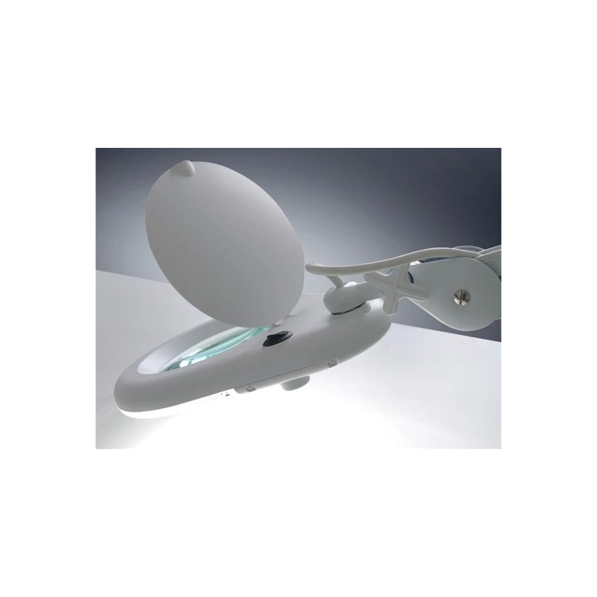 Светодиодная настольная лампа с лупой LED/9W/230V белая