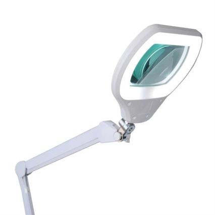 Светодиодная настольная лампа с регулированием яркости и лупой LED/12W/230V белый