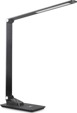 Светодиодная настольная лампа с регулированием яркости и USB LED/7W/230V 3000K/4000K/5500K черный