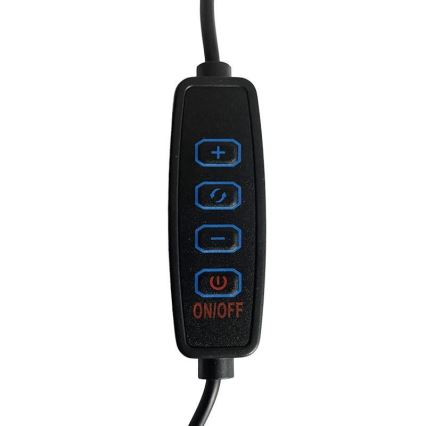 Светодиодная настольная лампа с регулированием яркости LED/28W/230V 3000/4000/6500K блестящий хром