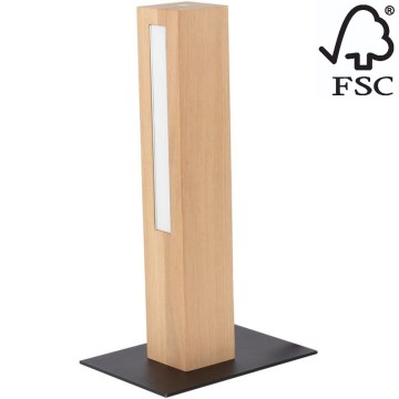 Светодиодная настольная лампа с регулированием яркости LEON LED/9W/230V дуб – сертифицировано FSC