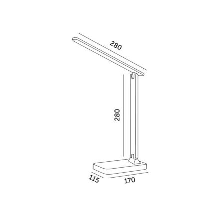 Светодиодная настольная лампа с регулированием яркости NOBLITE N LED/7W/230V 3000/4000/6500K белый