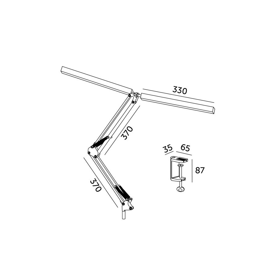 Светодиодная настольная лампа с регулированием яркости TENUIX DUO 2xLED/14W/230V 3000-6000K белый
