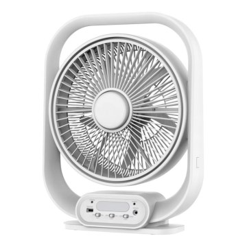 Светодиодная настольная лампа с вентилятором LED/2W/230V белая