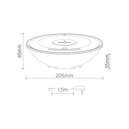 Светодиодная настольная RGB-лампа с беспроводной зарядкой LED/10W/230V
