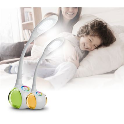 Светодиодная настольная RGB-лампа с регулированием яркости LED/7W/230V белый