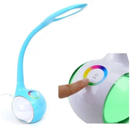 Светодиодная настольная RGB-лампа с регулированием яркости LED/7W/230V синий