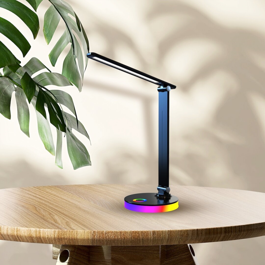 Светодиодная настольная RGBW-лампа BRUNO LED/5W/5V 3000/4500/6000K черный