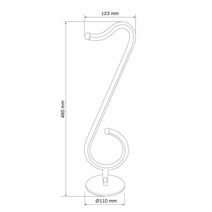 Светодиодная настольная RGBW-лампа с регулированием яркости NUTKA LED/15W/5V черный + дистанционное управление