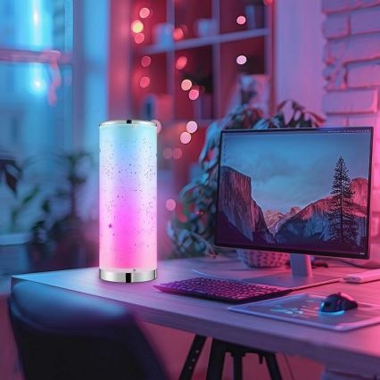 Светодиодная настольная RGBW-лампа с регулированием яркости STELLA MINI LED/5W/5V + дистанционное управление