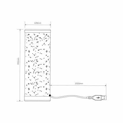 Светодиодная настольная RGBW-лампа с регулированием яркости STELLA MINI LED/5W/5V + дистанционное управление
