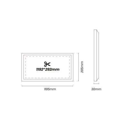 Светодиодная панель LED/48W/230V 4000K 120x30 см