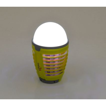 Светодиодная переносная аккумуляторная лампа с ловушкой для насекомых LED/2W/3,7V 1800 mAh IPX4 зеленый