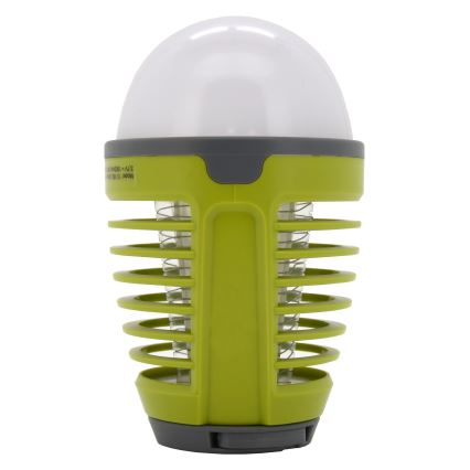 Светодиодная переносная аккумуляторная лампа с ловушкой для насекомых LED/2W/3,7V 1800 mAh IPX4 зеленый