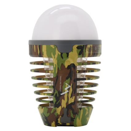 Светодиодная переносная аккумуляторная лампа с ловушкой для насекомых LED/2W/3,7V 1800 mAh IPX4 камуфляж