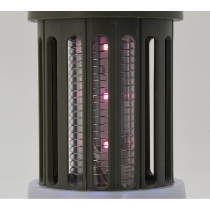 Светодиодная переносная аккумуляторная лампа с уничтожителем насекомых LED/2W/1800mAh/3xAAA IPX4 зеленый