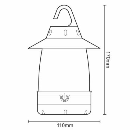 Светодиодная переносная лампа 3xLED/4xAA IPX4
