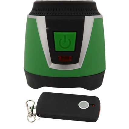 Светодиодная переносная лампа LED/3xLR20 IP44 черный/зеленый + дистанционное управление