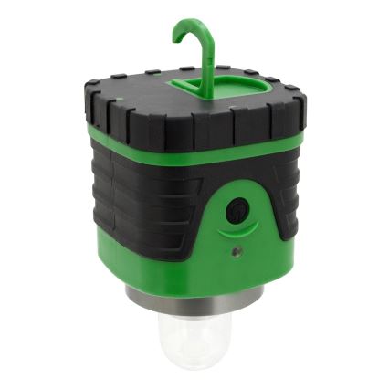 Светодиодная переносная лампа LED/3xLR20 IP44 черный/зеленый