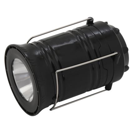 Светодиодная переносная лампа на солнечной батарее LED/1200mAh черная