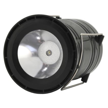 Светодиодная переносная лампа на солнечной батарее LED/1200mAh черная