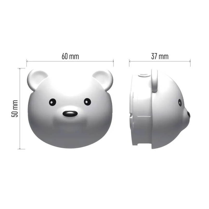 Светодиодная перезаряжаемая налобная лампа LED/USB, 500 мА·ч, «Медведь»