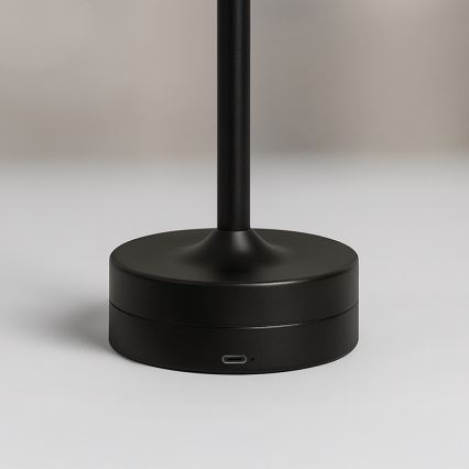 Светодиодная перезаряжаемая сенсорная настольная лампа TAVOLO LED/2,5 Вт/5 В 2400 мА·ч 3000–6000 К чёрная