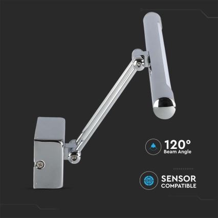 Светодиодная подсветка для зеркала LED/9W/230V 3000K 50 см блестящий хром