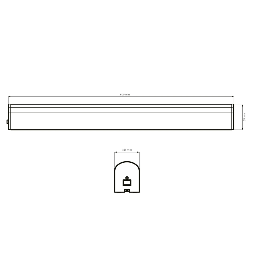 Светодиодная подсветка для зеркала в ванной комнате ALEX LED/15W/230V 4000K 60 см IP44 черный