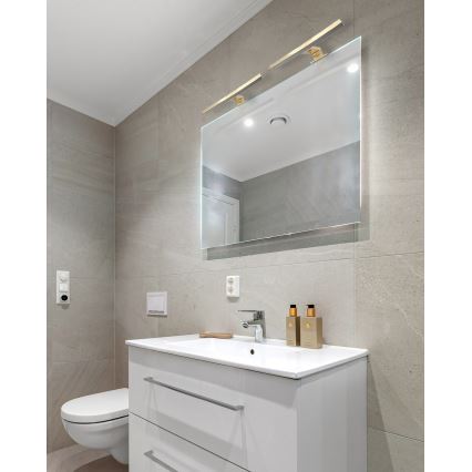 Светодиодная подсветка для зеркала в ванной комнате LED/5W/230V 4000K 30 см IP44 золотистый