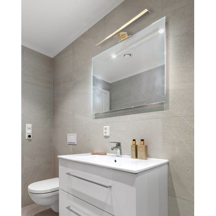 Светодиодная подсветка для зеркала в ванной комнате LED/8W/230V 4000K 50 см IP44 матово-золотистый