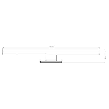 Светодиодная подсветка для зеркала в ванной комнате SAMOS LED/8W/230V 4000K 40 см IP44 черный