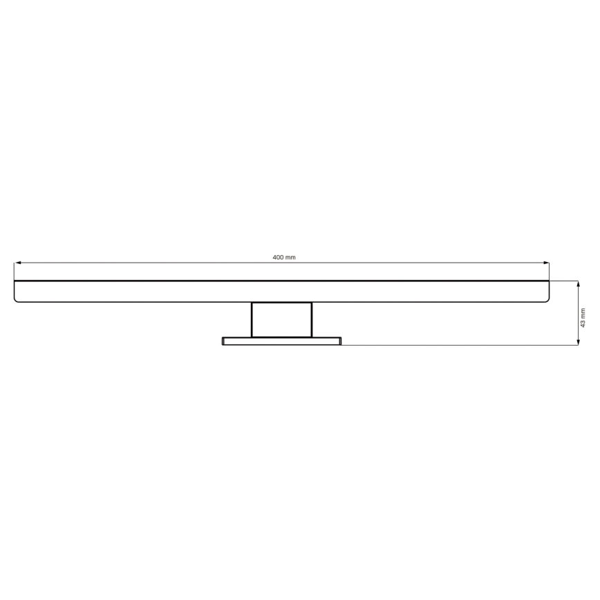 Светодиодная подсветка для зеркала в ванной комнате SAMOS LED/8W/230V 4000K 40 см IP44 черный