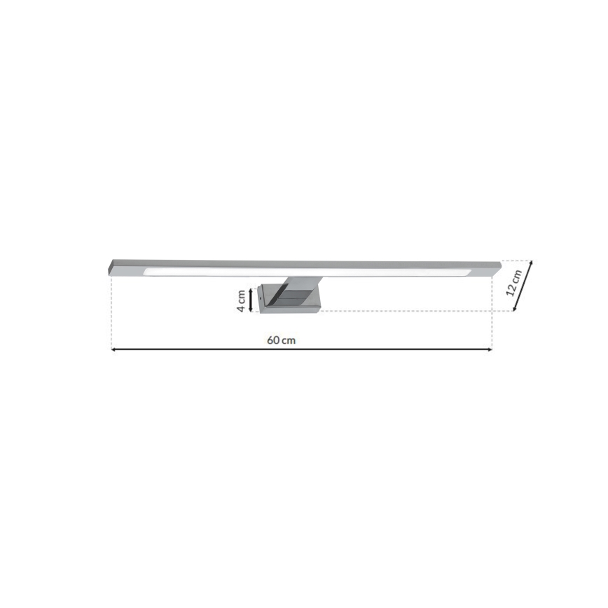 Светодиодная подсветка для зеркала в ванной комнате SHINE LED/12W/230V IP44 блестящий хром