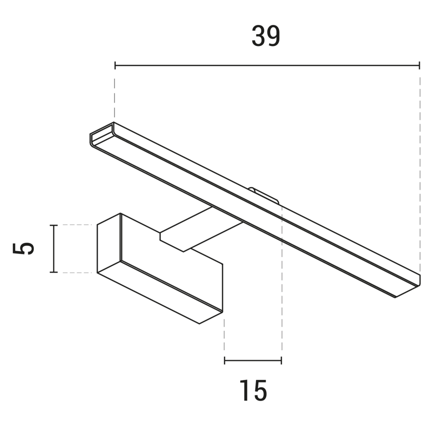 Светодиодная подсветка для картин LED/9W/230V 3000K 39 см черный