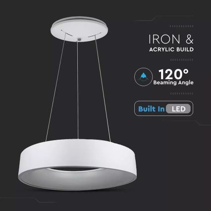 Светодиодная подвесная диммируемая люстра 1xLED/20W/230V