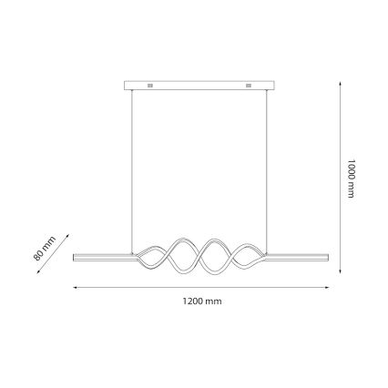 Светодиодная подвесная люстра ANCONA LED/36W/230V золотистый
