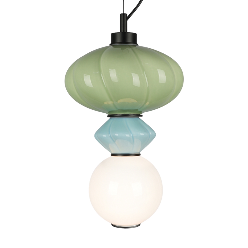 Светодиодная подвесная люстра ASCOLI LED/8W/230V диаметр 20 см зеленый/синий
