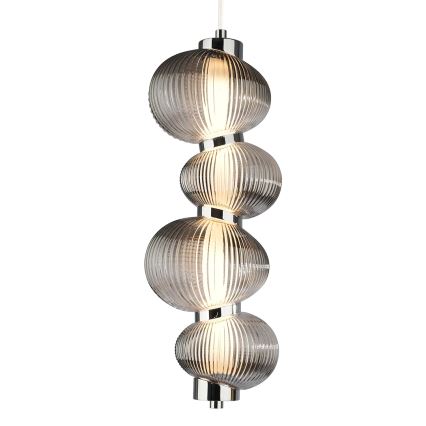 Светодиодная подвесная люстра BOLLA LED/17W/230V диаметр 16 см блестящий хром/дымчатый