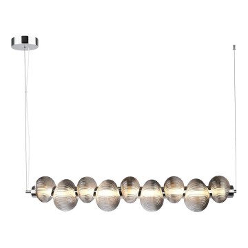 Светодиодная подвесная люстра BOLLA LED/32W/230V блестящий хром/дымчатый